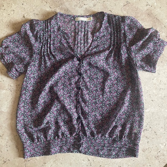 Pins & Needles Purple Floral Blouse - Picture 1 of 6